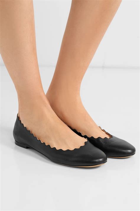 chloe lauren scalloped flats.